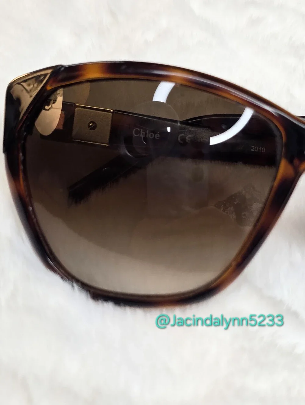 Chloe Havana Cat Eye Sunglasses Brown Tortoiseshell Frames  **SCRATCHED LENSES**